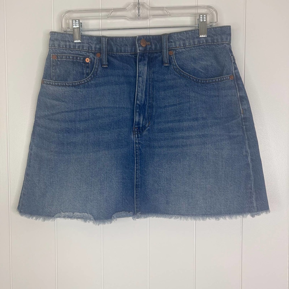 Madewell Rigid Denim A Line Mini Skirt‎ SZ 30